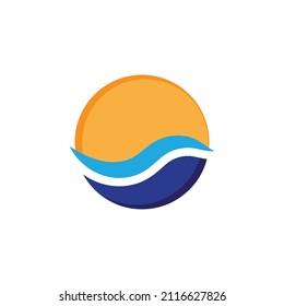 Diseño de la plantilla de logotipo de la ilustración de Sun Vector
