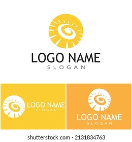 Logo-Vorlagendesign für Sun-Vektorgrafik-Symbol