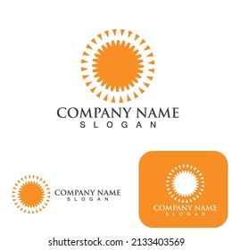Diseño de la plantilla de logotipo de la ilustración de Sun Vector