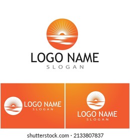 Diseño de la plantilla de logotipo de la ilustración de Sun Vector