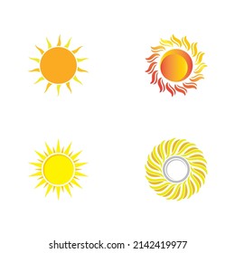 Diseño de la plantilla de logotipo de la ilustración de Sun Vector