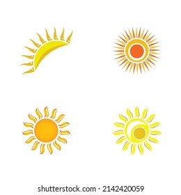Diseño de la plantilla de logotipo de la ilustración de Sun Vector