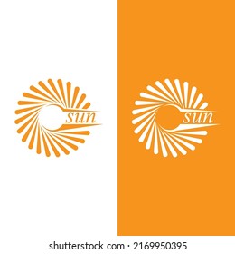 Diseño de la plantilla de logotipo de la ilustración de Sun Vector