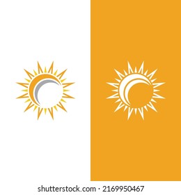 Diseño de la plantilla de logotipo de la ilustración de Sun Vector