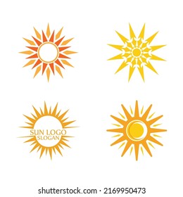 Diseño de la plantilla de logotipo de la ilustración de Sun Vector