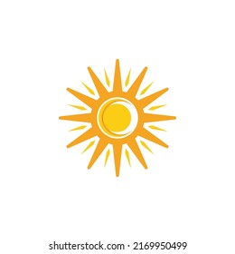 Diseño de la plantilla de logotipo de la ilustración de Sun Vector