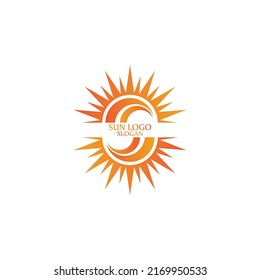 Diseño de la plantilla de logotipo de la ilustración de Sun Vector