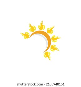 Sun vector illustration icon logo template design