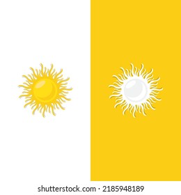 Diseño de la plantilla del logotipo de la ilustración de un vector de sol