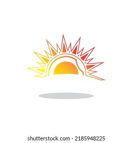 Sun vector illustration icon logo template design