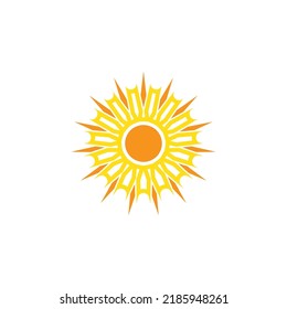 Diseño de la plantilla del logotipo de la ilustración de un vector de sol