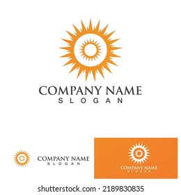 Diseño de la plantilla de logotipo de la ilustración de Sun Vector