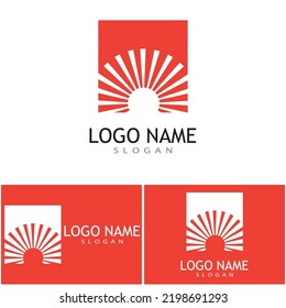 Diseño de la plantilla de logotipo de la ilustración de Sun Vector
