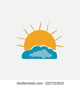 Diseño de la plantilla de logotipo de la ilustración de Sun Vector