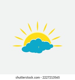 Diseño de la plantilla de logotipo de la ilustración de Sun Vector