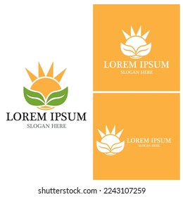 Logo-Vorlagendesign für Sun-Vektorgrafik-Symbol