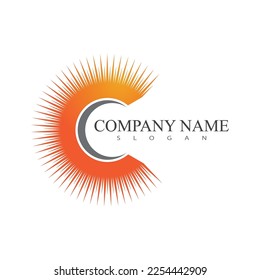 Plantilla y símbolo de logotipo de la ilustración de Sun Vector 