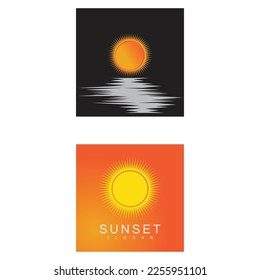 Sun Vector illustration Icon Logo and symbolTemplate design