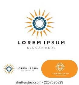 Diseño de la plantilla de logotipo de la ilustración de Sun Vector
