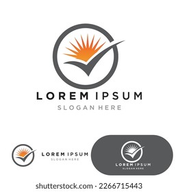 Diseño de la plantilla de logotipo de la ilustración de Sun Vector