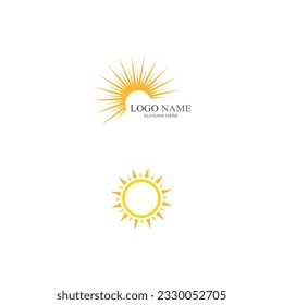 Sun Vector illustration Icon Logo Template beach element symbol and design design