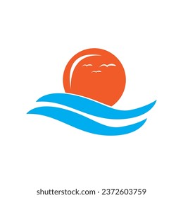 Diseño de la plantilla de logotipo de la ilustración de Sun Vector