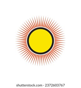 Diseño de la plantilla de logotipo de la ilustración de Sun Vector