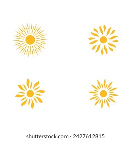 Ilustración vectorial de Sun Icono Diseño de plantilla de logotipo