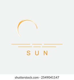 Ilustração do Sun Vetor Ícone Design do modelo de logotipo