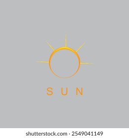 Diseño de Plantilla de logotipo de icono de Ilustración vectorial solar