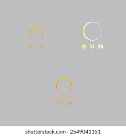 Ilustração do Sun Vetor Ícone Design do modelo de logotipo