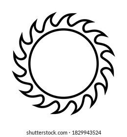 Sun vector illustration in line art style. Good for icon, sign, symbol, space and network