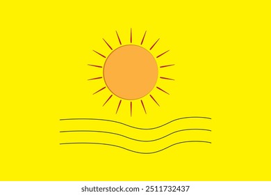 A ilustração Sun Vetor para designs de gráficos de modelo.