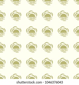 Sun vector illustration on a seamless pattern background. Set of elements