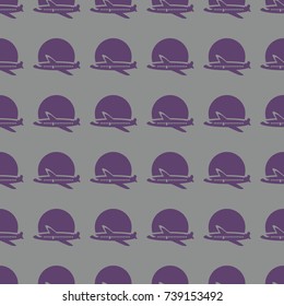 Sun vector illustration on a seamless pattern background. Set of elements