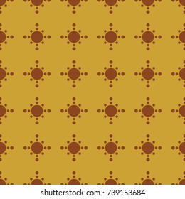 Sun vector illustration on a seamless pattern background. Set of elements
