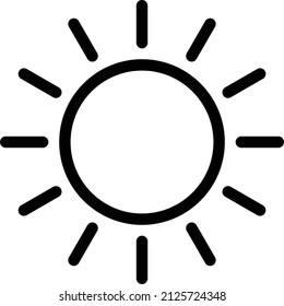 sun Vector illustration on a transparent background. Premium quality symbols. Stroke vector icon for concept and graphic design.