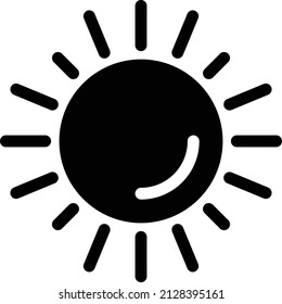sun Vector illustration on a transparent background. Premium quality symbols. Glyphs vector icon for concept and graphic design.