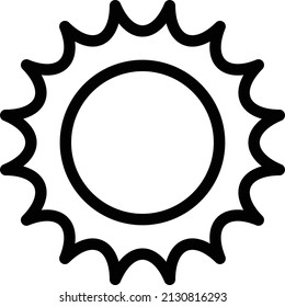sun Vector illustration on a transparent background. Premium quality symbols. Stroke vector icon for concept and graphic design.