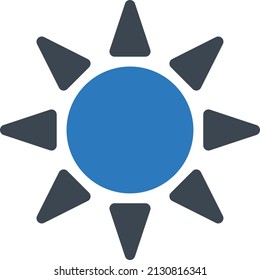 sun Vector illustration on a transparent background. Premium quality symbols. Glyphs  vector icon for concept and graphic design.