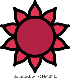 sun Vector illustration on a transparent background. Premium quality symbols. Stroke vector icon for concept and graphic design.