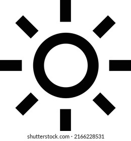 Ilustración de Sun Vector en un fondo transparente.Símbolos de calidad premium.Icono vectorial de trazo para el diseño de concepto y gráfico.
