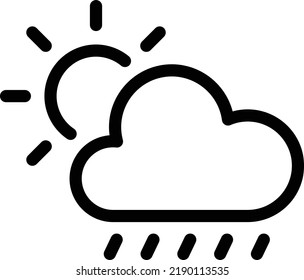 sun Vector illustration on a transparent background. Premium quality symmbols. Thin line vector icons for concept and graphic design.