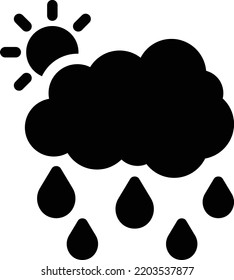 ilustración de sun Vector en un fondo transparente. Símbolos de calidad superior. Iconos vectoriales de glifos para diseño de conceptos y gráficos.