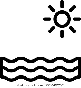 ilustración de sun Vector en un fondo transparente.Símbolos de calidad premium.Iconos vectoriales de trazo para el concepto y el diseño gráfico.