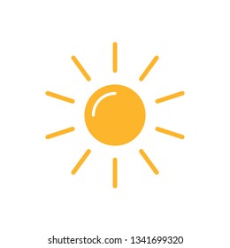 Sun Vector Illustration On White Background Stock Vector (Royalty Free ...