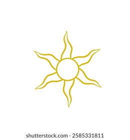 sun vector illustration without background