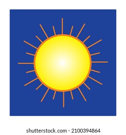 ilustración de vector de sol, aislado en fondo blanco, vista superior
