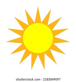 sun vector illustration,isolated on white background,top view