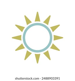 Sun vector isolated icon. Weather sign. Graph symbol for travel and tourism web site and apps design, logo, app, UI